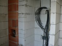 komína příprava na elektrorozvaděč v tech.místnosti